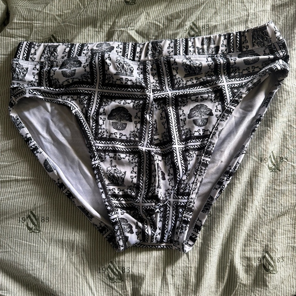 ASOS Black and white medium speedo